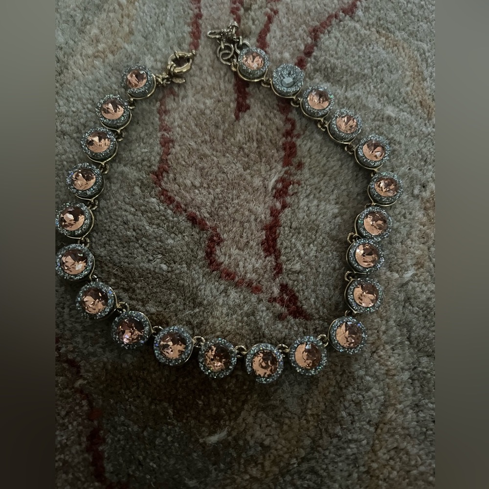 Beautiful Jcrew glitter brûlée necklace - missing stone in back - used